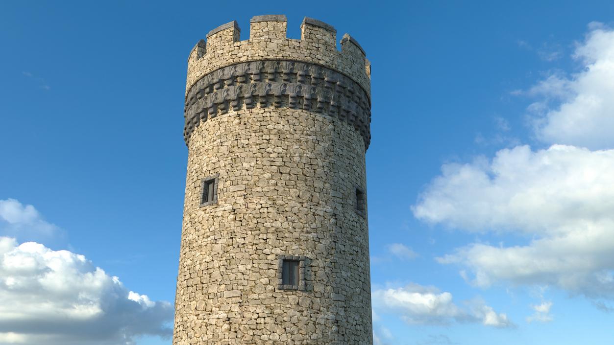 3D model Big Medieval Castle Tower