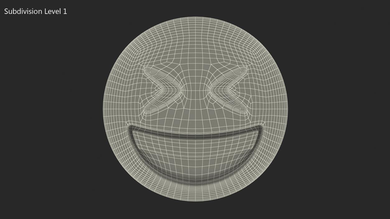 3D model Smiling With Closed Eyes Emoji