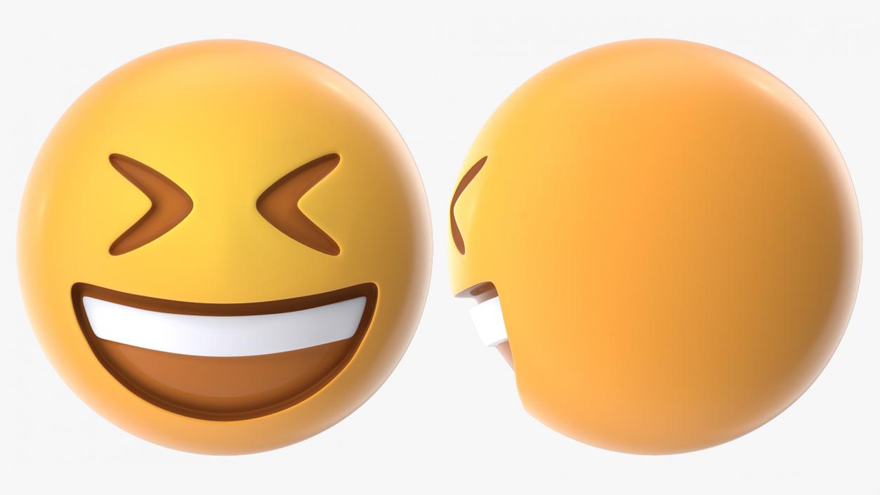 3D model Smiling With Closed Eyes Emoji