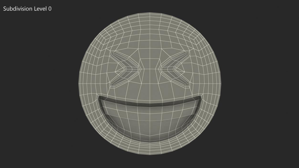 3D model Smiling With Closed Eyes Emoji