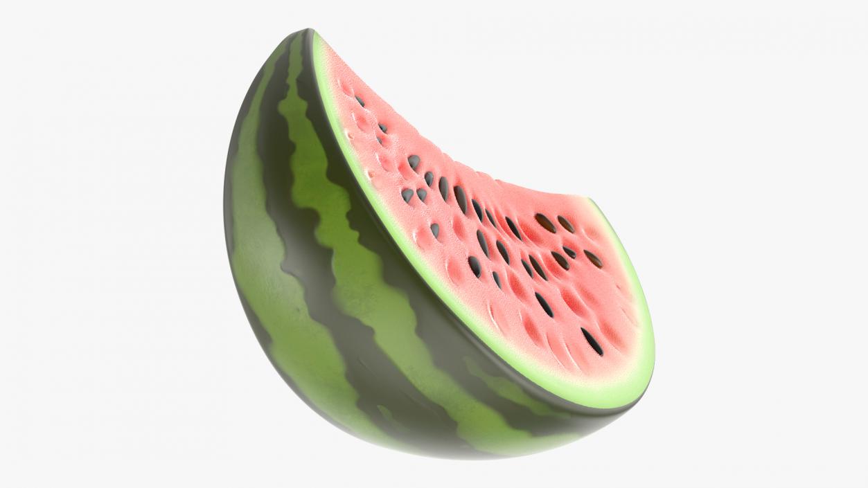 Cartoon Watermelon Slice 3D model