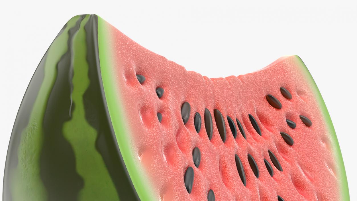 Cartoon Watermelon Slice 3D model