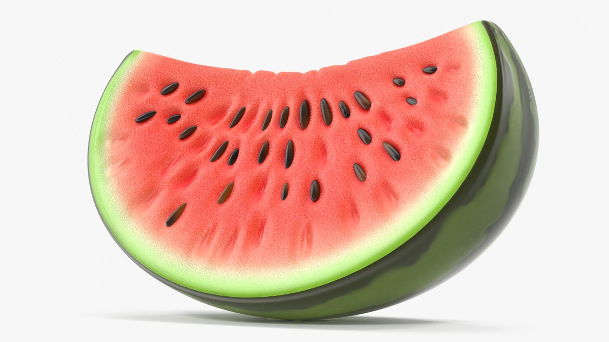 Cartoon Watermelon Slice 3D model