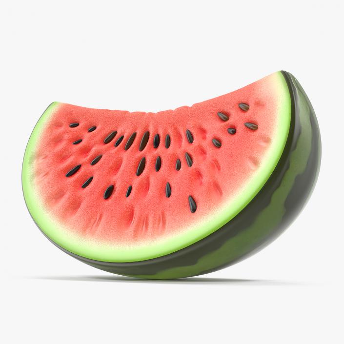 Cartoon Watermelon Slice 3D model