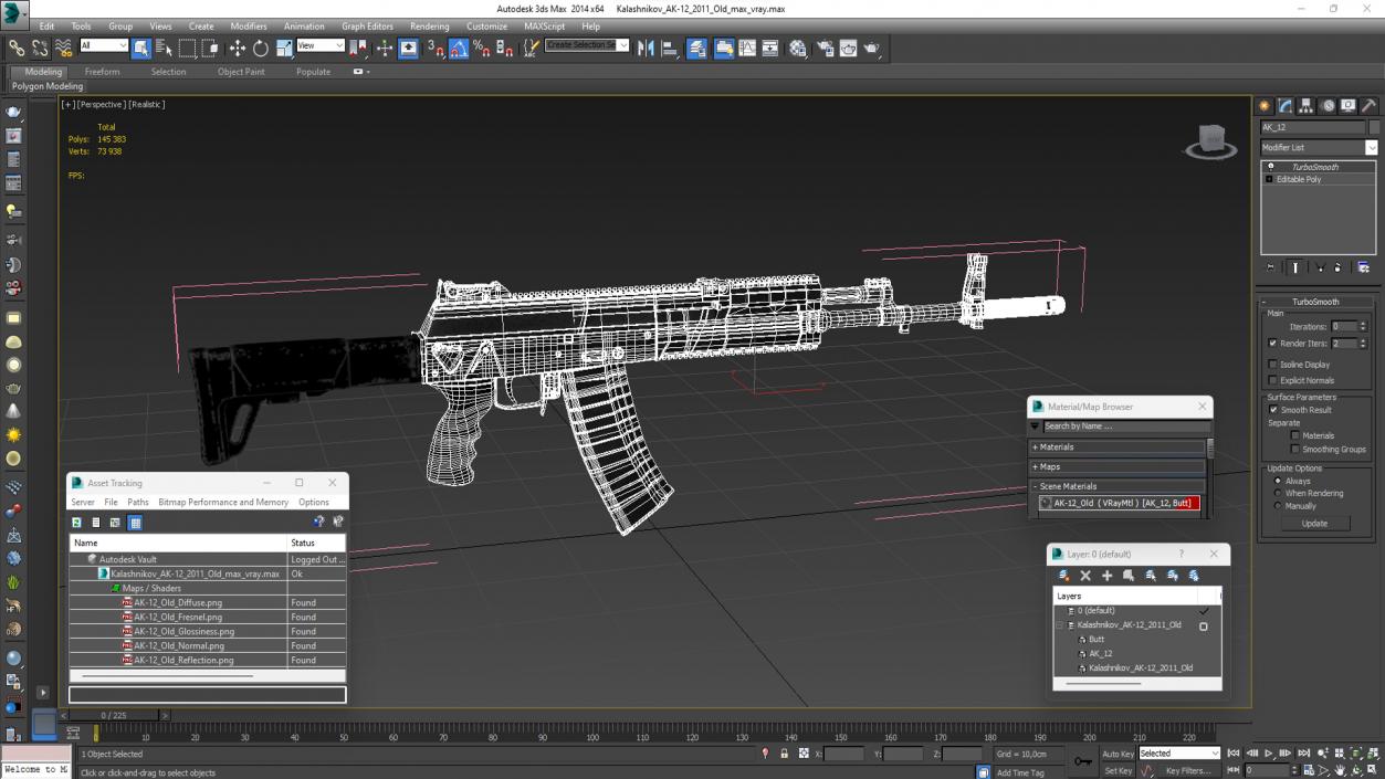 3D Kalashnikov AK-12 2011 Old