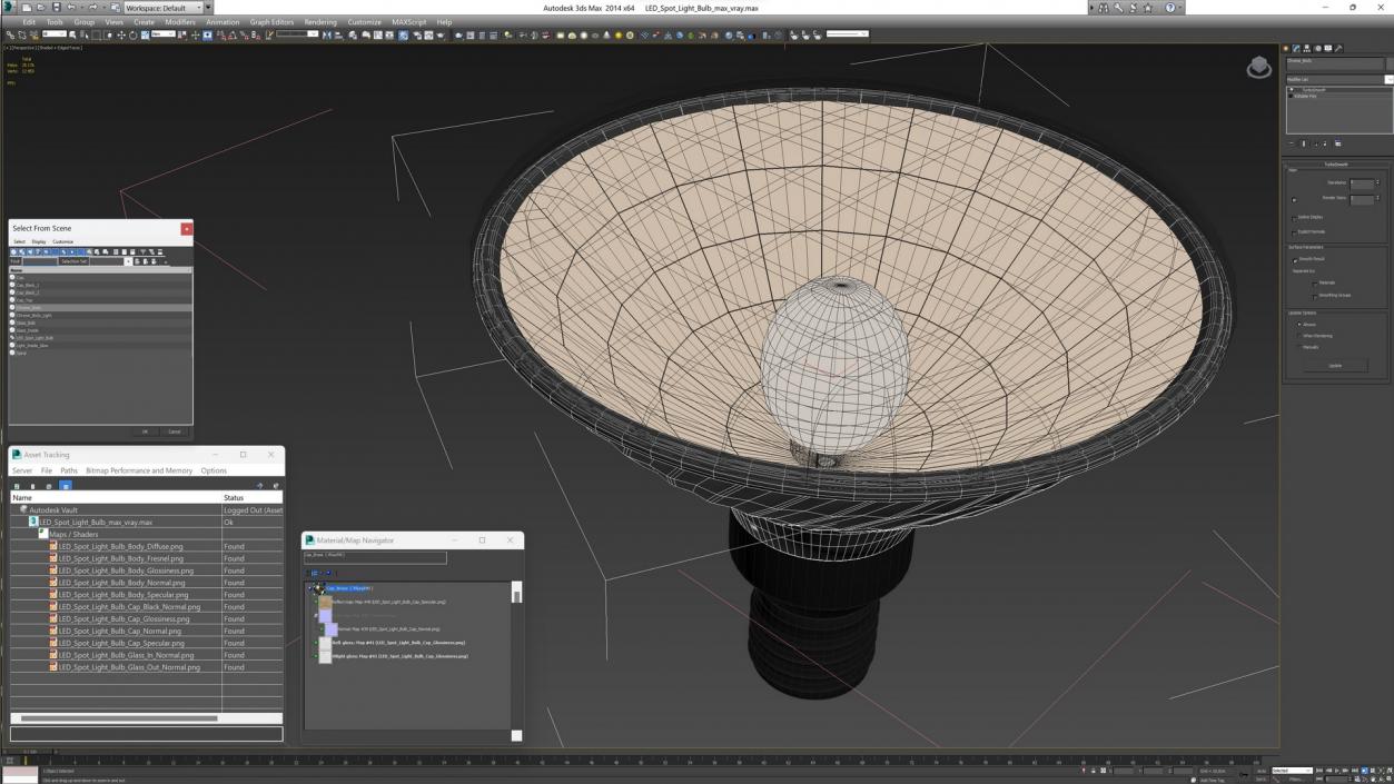 LED Spot Light Bulb 3D model