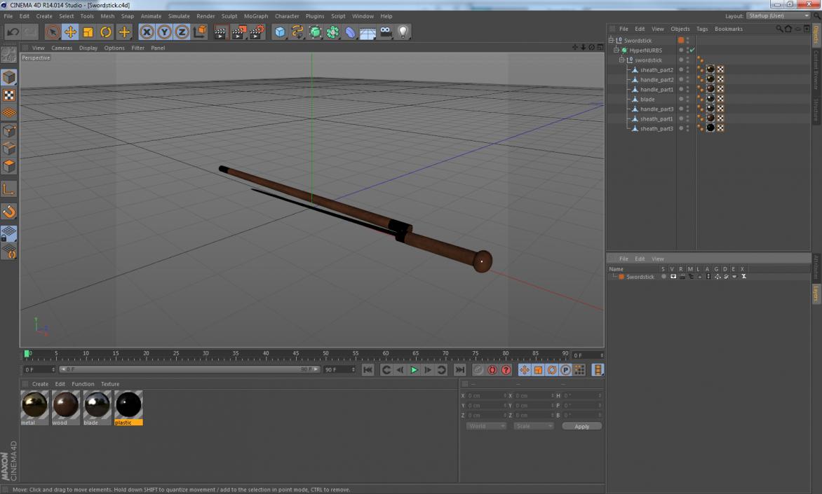 3D model Swordstick