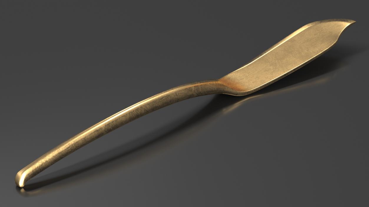 3D model Fish Knife Gold