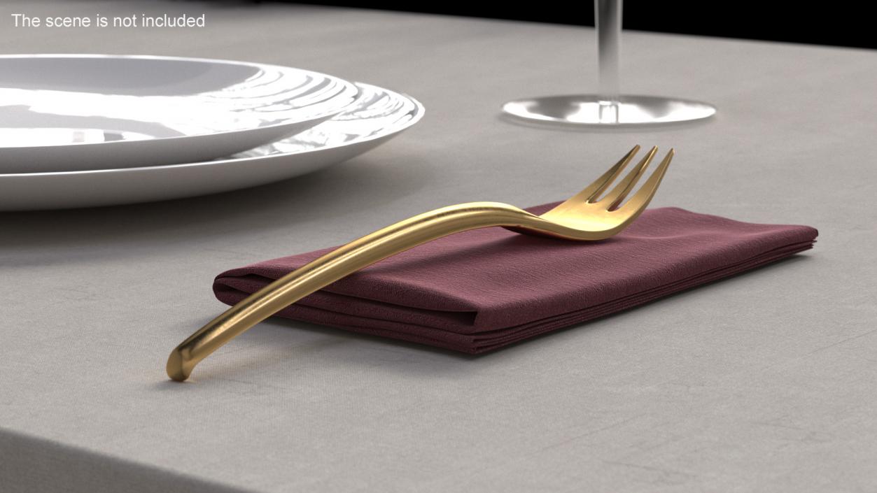 3D model Fish Knife Gold