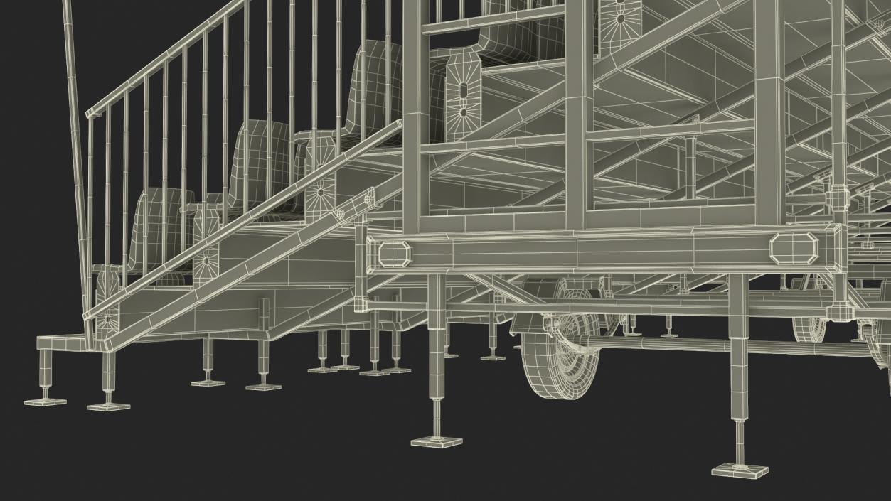 3D model Tribunes with Roof 3