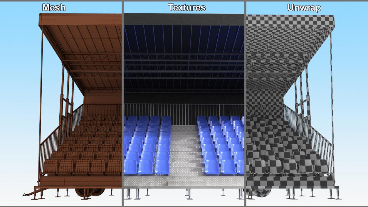 3D model Tribunes with Roof 3