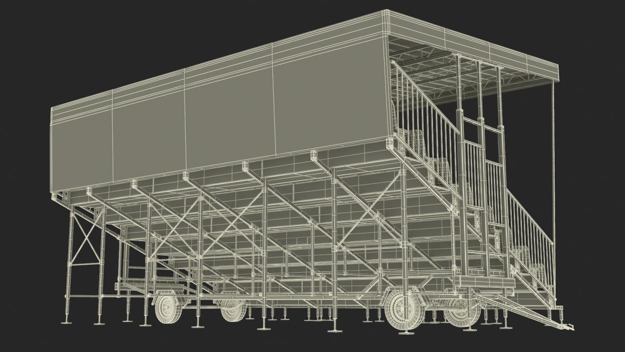 3D model Tribunes with Roof 3