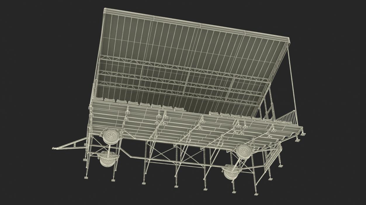 3D model Tribunes with Roof 3