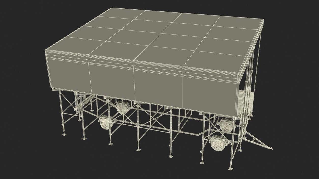 3D model Tribunes with Roof 3