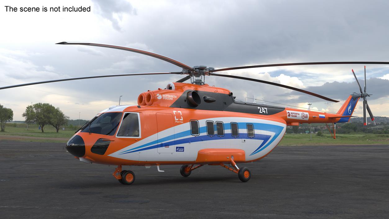 Russian Cargo Helicopter Gazprom MI-171 A3 3D