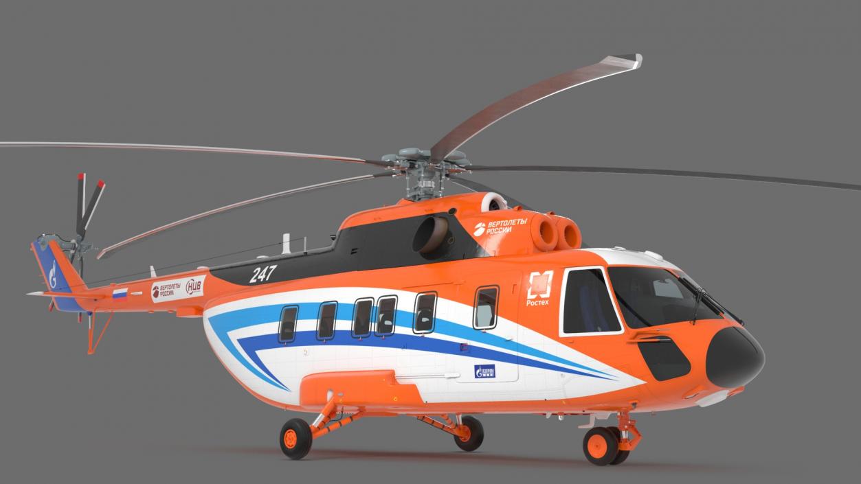 Russian Cargo Helicopter Gazprom MI-171 A3 3D