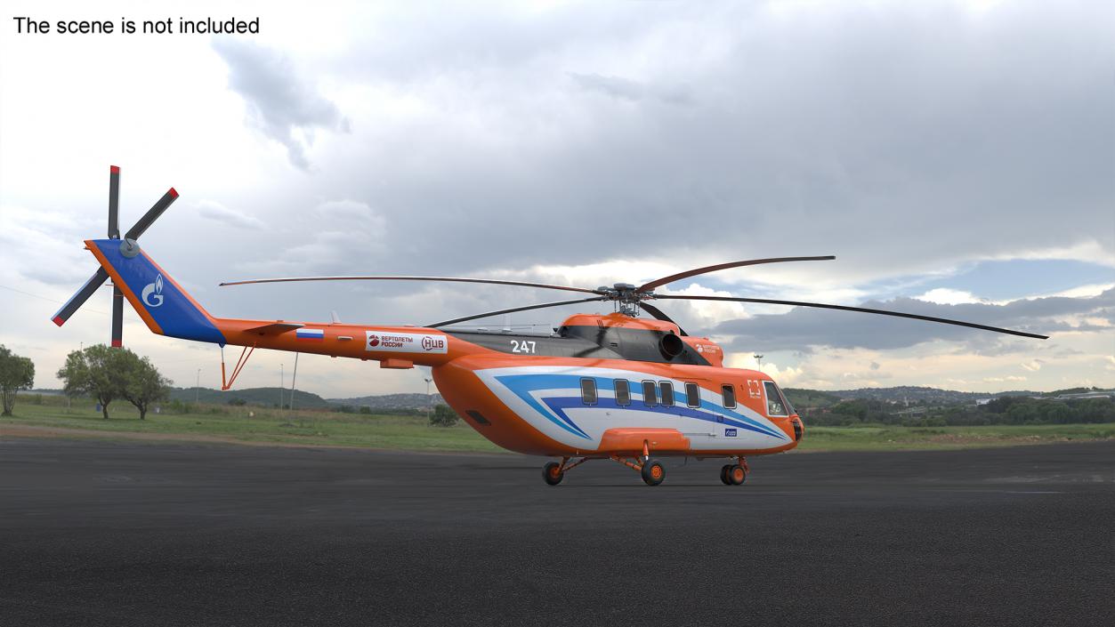 Russian Cargo Helicopter Gazprom MI-171 A3 3D