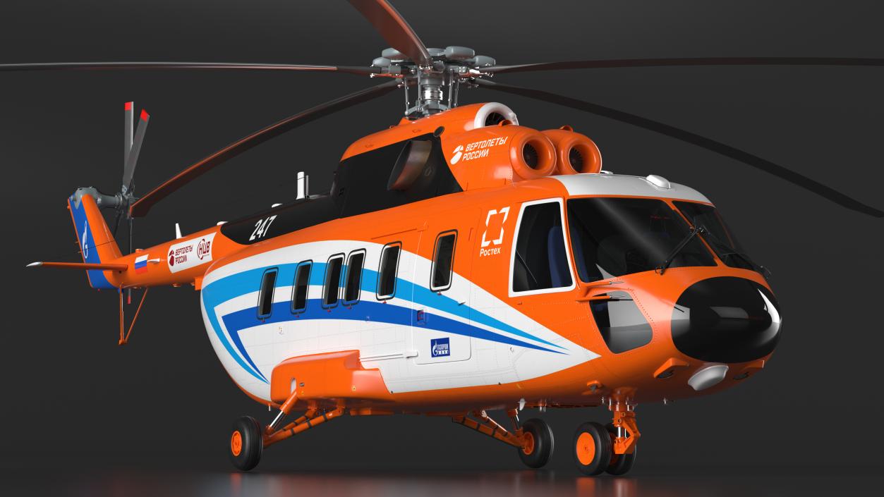 Russian Cargo Helicopter Gazprom MI-171 A3 3D