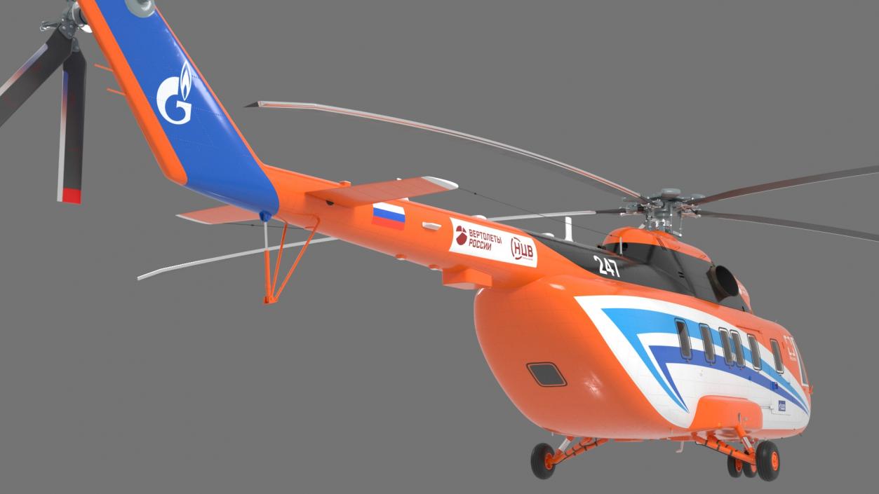 Russian Cargo Helicopter Gazprom MI-171 A3 3D