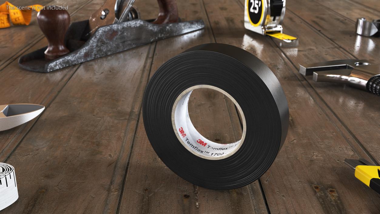 3D Temflex 3M Vinyl Electrical Tape Black model