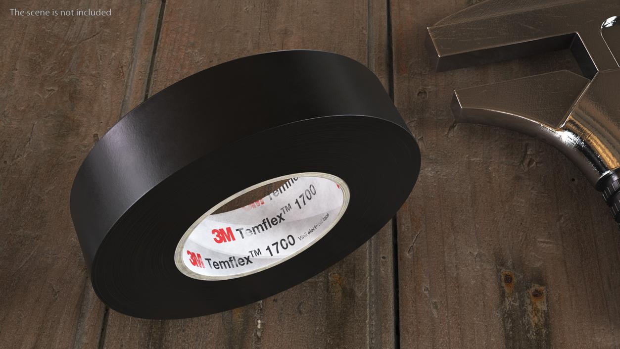 3D Temflex 3M Vinyl Electrical Tape Black model