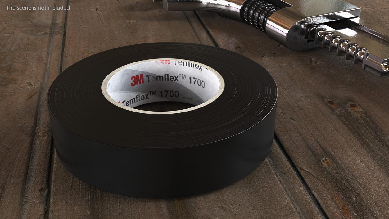 3D Temflex 3M Vinyl Electrical Tape Black model