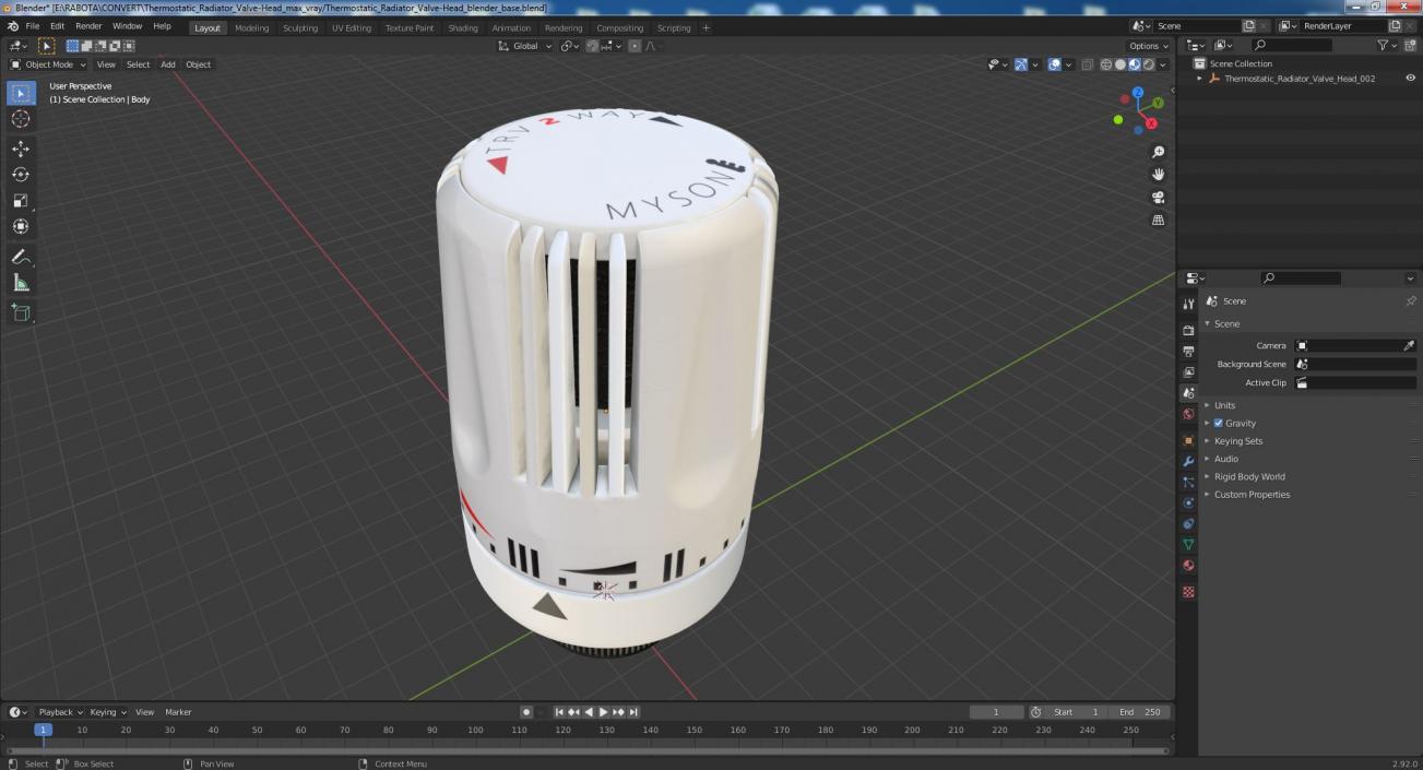 Thermostatic Radiator Valve-Head 3D