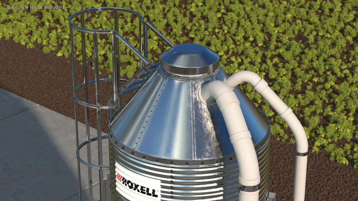 Roxell Metal Feed Storage Bin 3D model