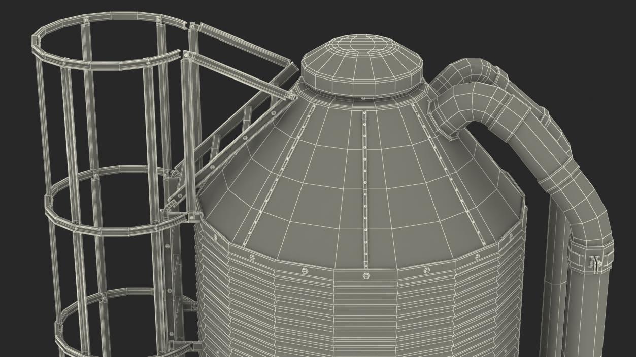 Roxell Metal Feed Storage Bin 3D model