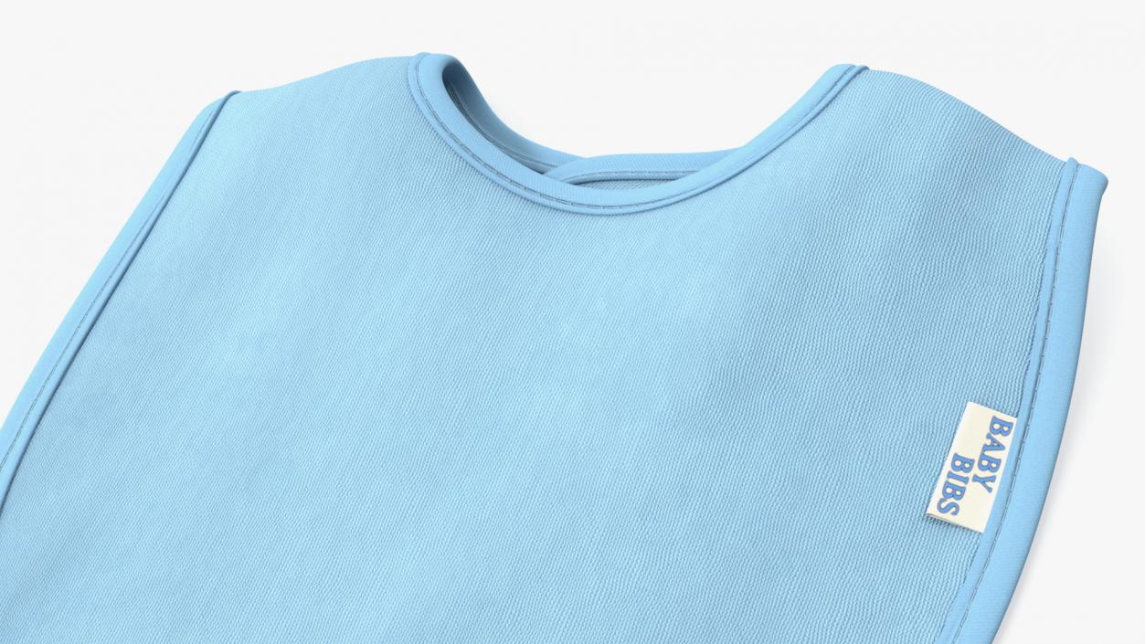 3D Blue Baby Bib model