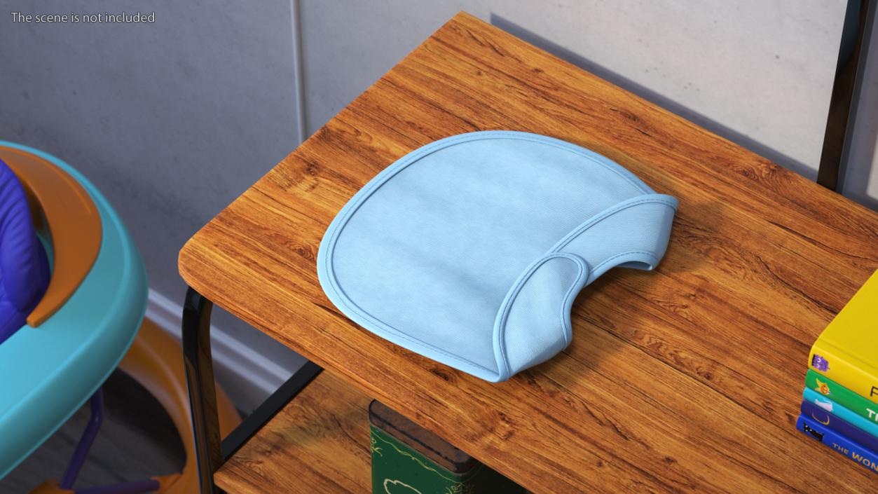 3D Blue Baby Bib model