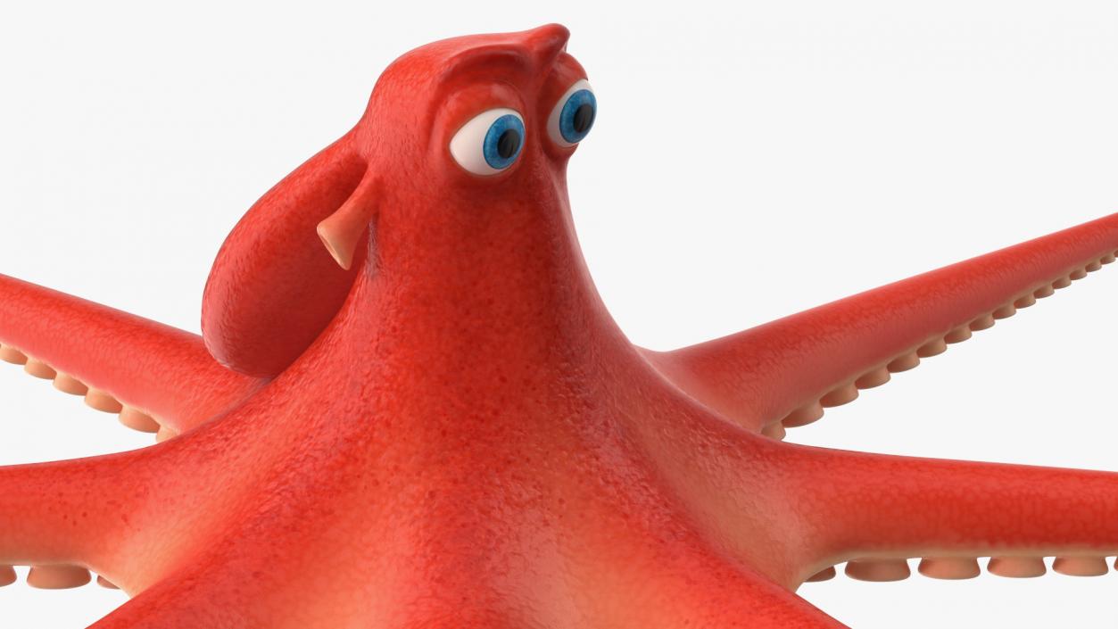 3D Octopus Cartoon Character Rigged for Maya