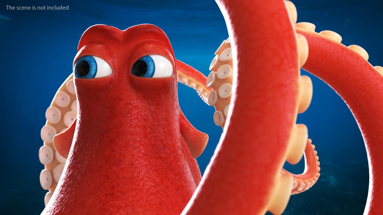 3D Octopus Cartoon Character Rigged for Maya