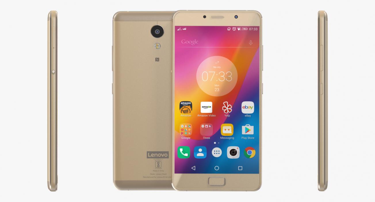 Lenovo P2 Champagne Gold 3D model