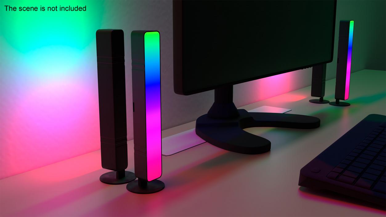 Vertical RGB Dynamic LED Light Bar 3D model