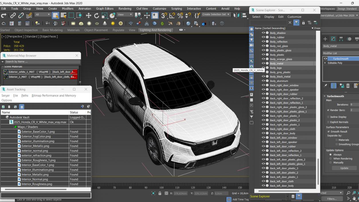 3D 2025 Honda CR-V White