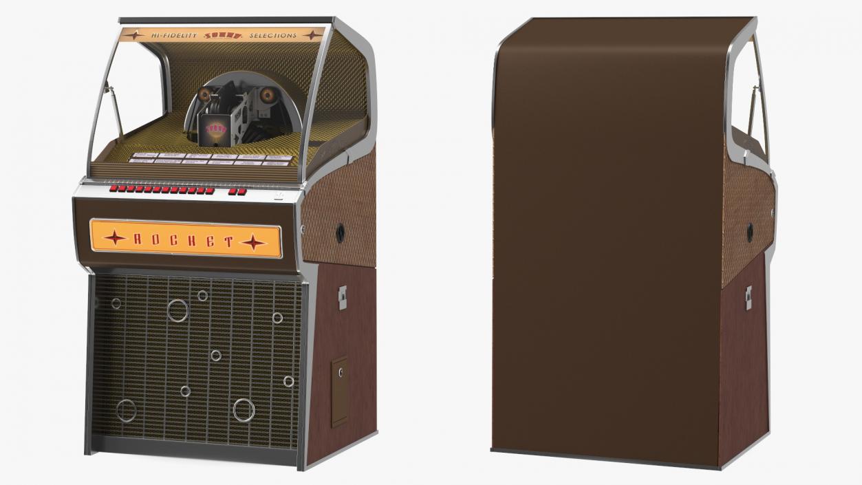 Sound Leisure Vinyl Rocket Jukebox 3D model