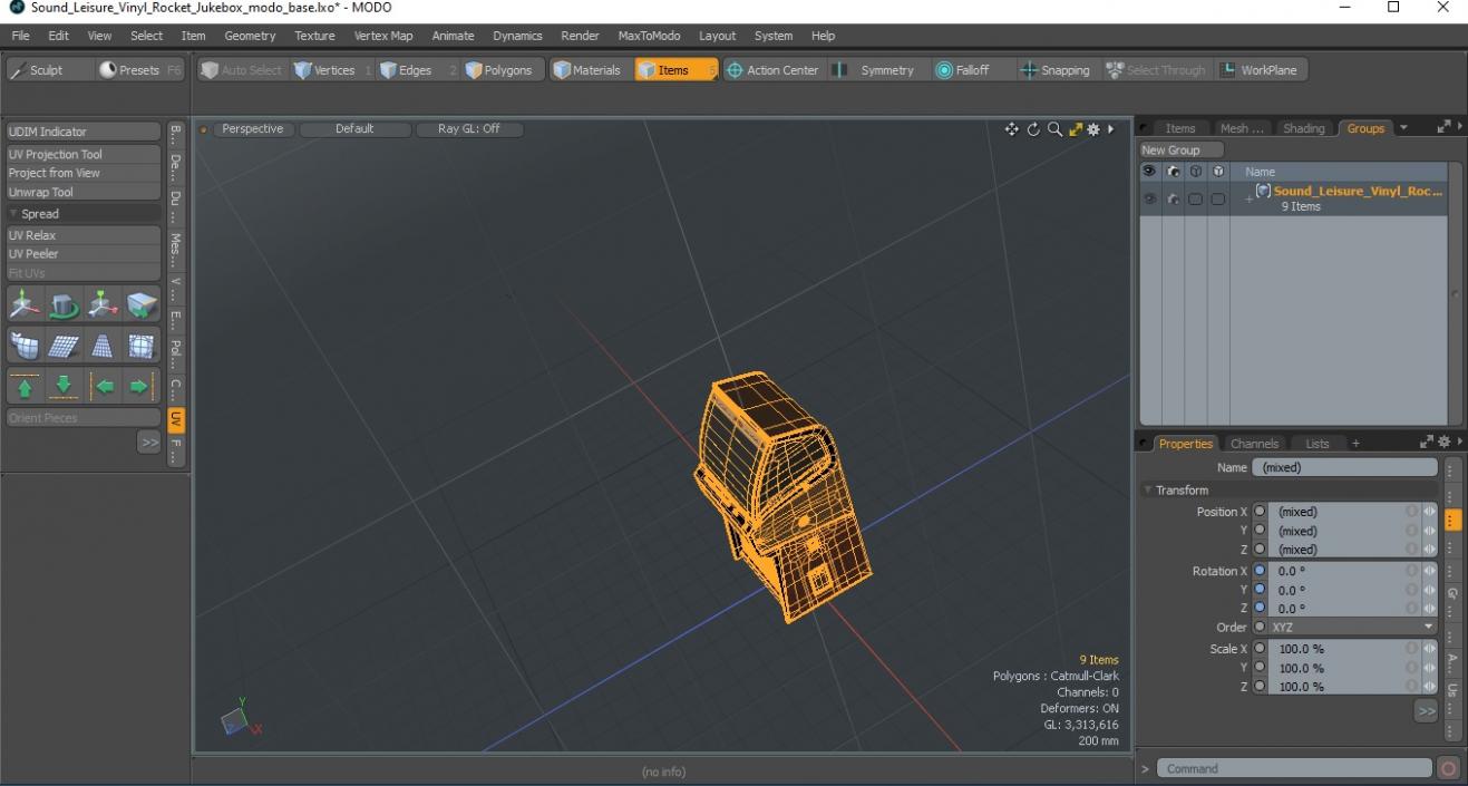 Sound Leisure Vinyl Rocket Jukebox 3D model