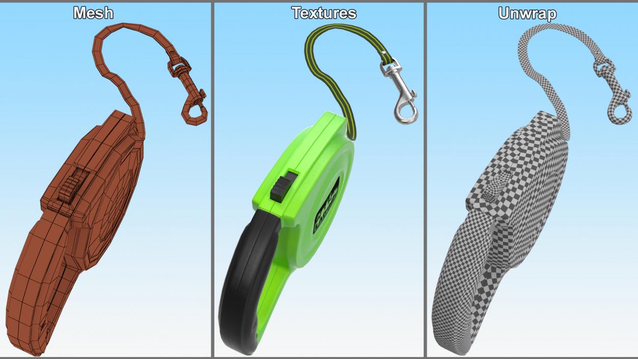 Extendable Dog Leash Latrails 3D model