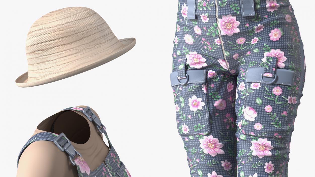 3D model Gardener Clothes Set for Women