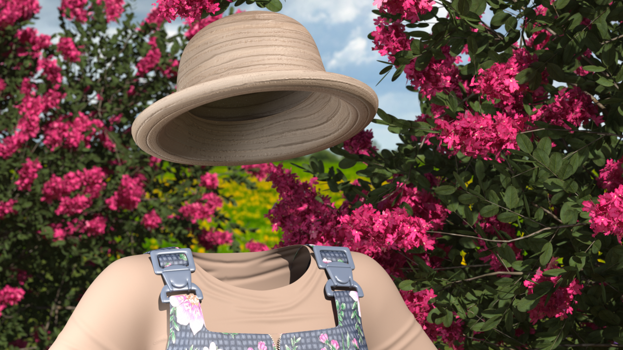 3D model Gardener Clothes Set for Women