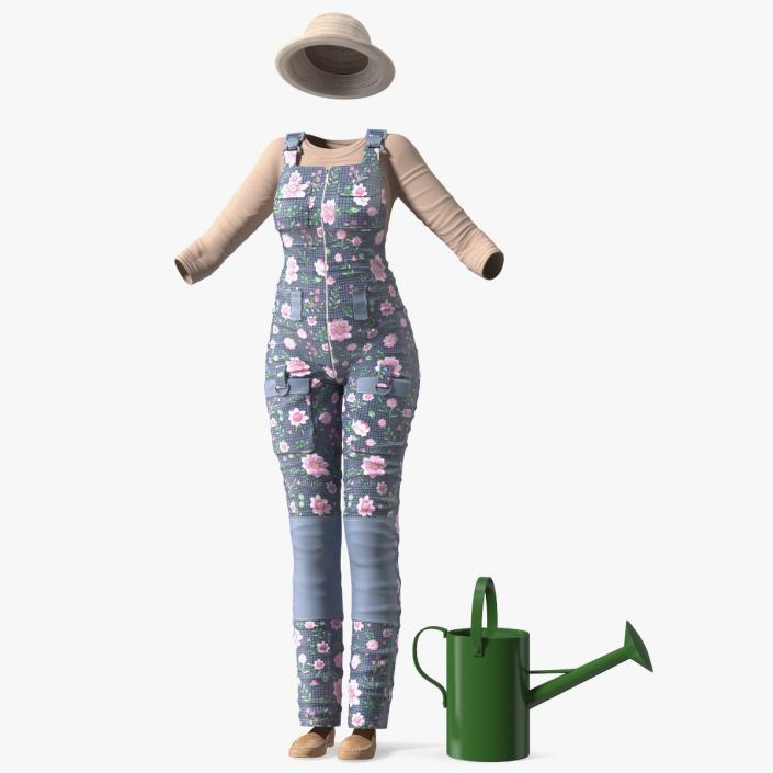 3D model Gardener Clothes Set for Women