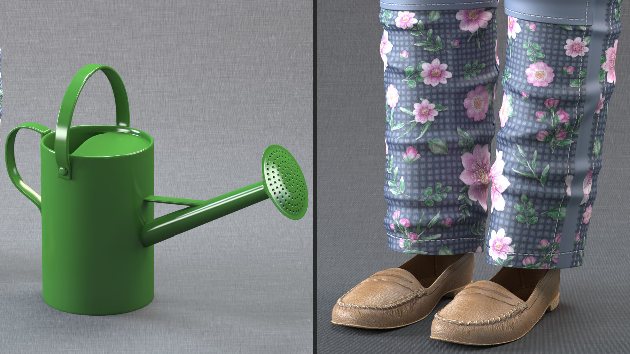 3D model Gardener Clothes Set for Women