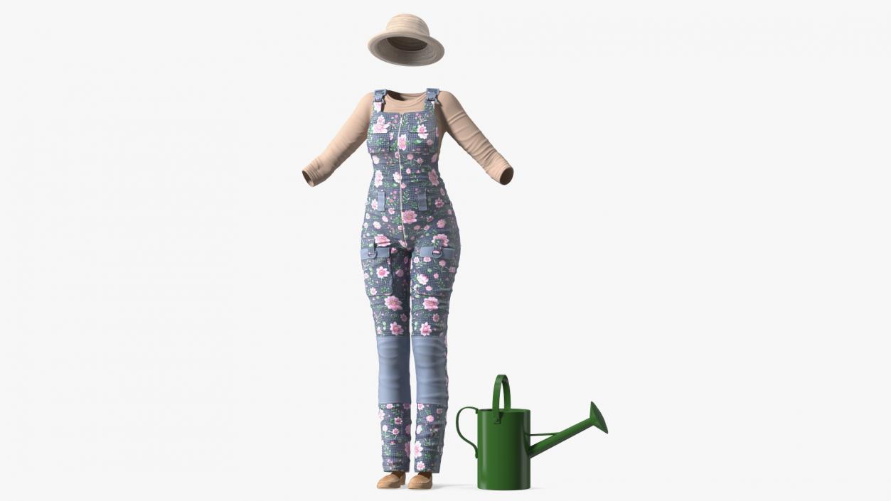 3D model Gardener Clothes Set for Women