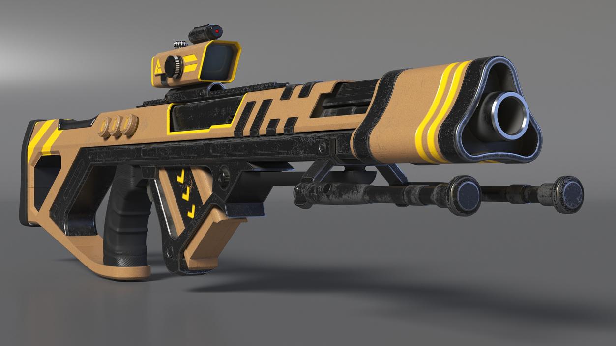 3D Futuristic Assault Rifle 2