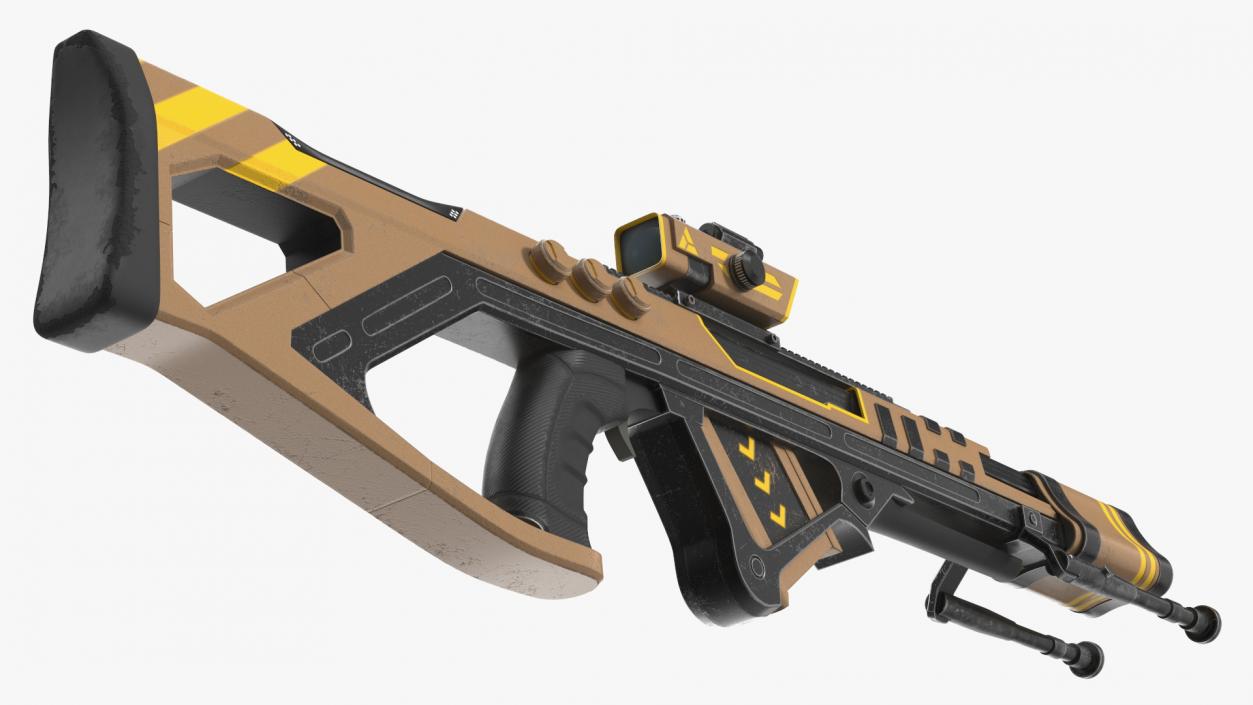 3D Futuristic Assault Rifle 2