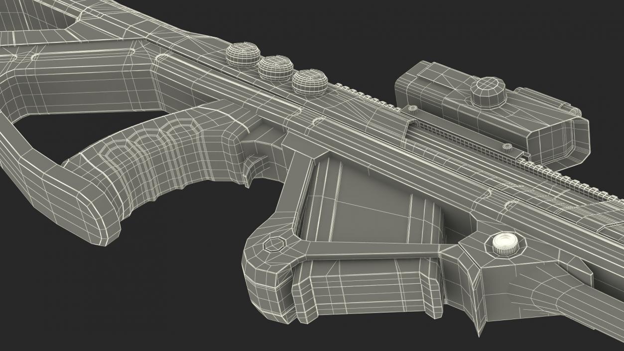 3D Futuristic Assault Rifle 2