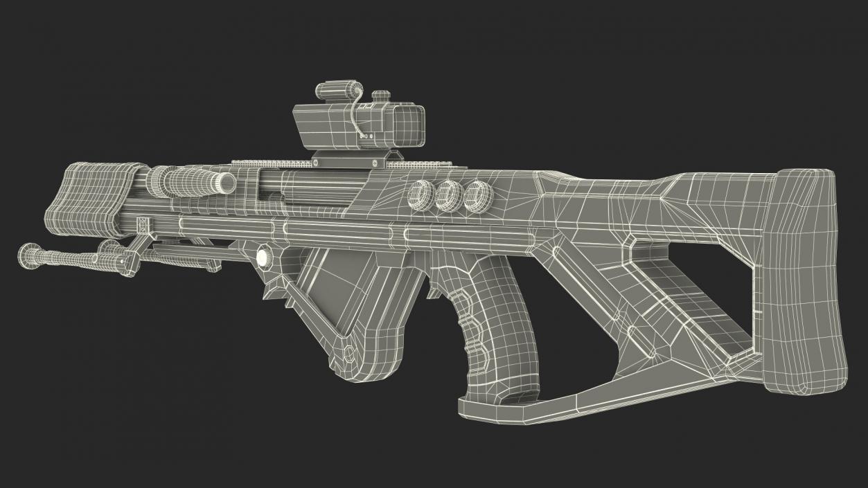 3D Futuristic Assault Rifle 2