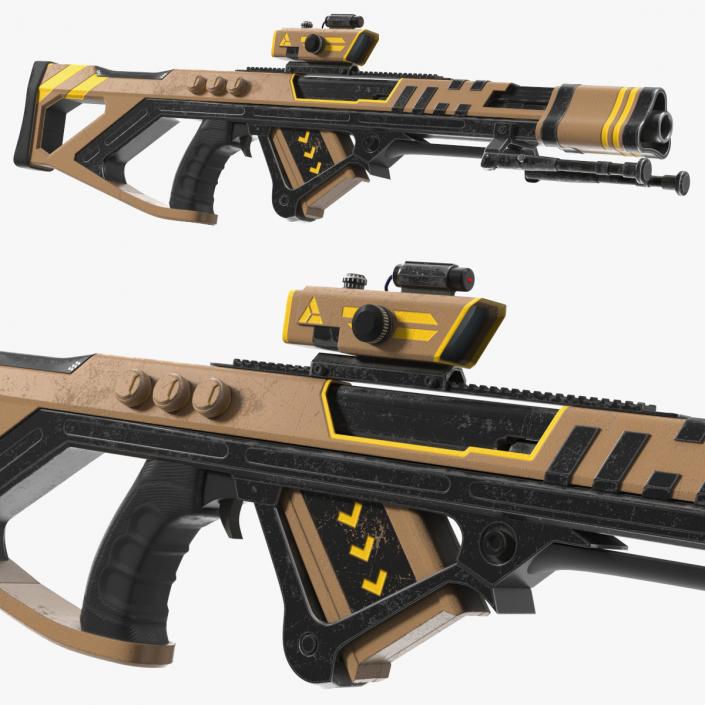 3D Futuristic Assault Rifle 2