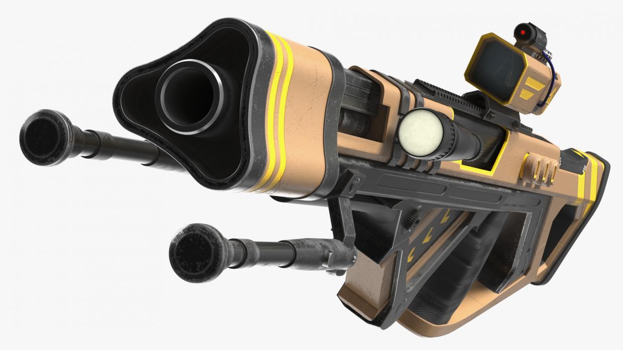 3D Futuristic Assault Rifle 2